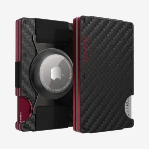 003 Airtag Cash Strap Wallet (Stealth Black/Volcano Red) Weekend Flash Offer Special Offer Inside
