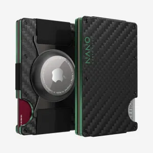 005 Airtag Cash Strap Wallet (Stealth Black/Viper Green) Clearance Blowout Grab Your Deal Today