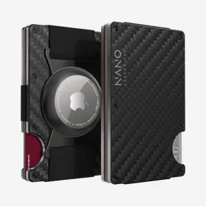 Weekend Specials Dont Miss Todays Deal 006 Airtag Cash Strap Wallet (Stealth Black/Ghost Silver)