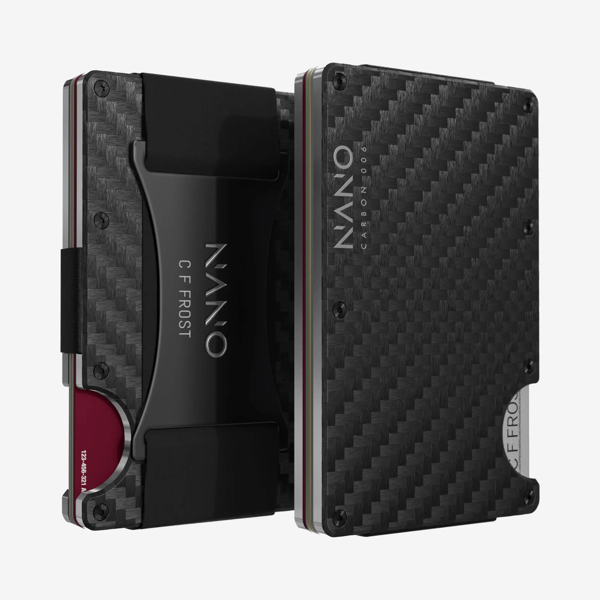 Hot Sale Today 006 Personalised Cash Strap Wallet (Stealth Black/Ghost Silver)