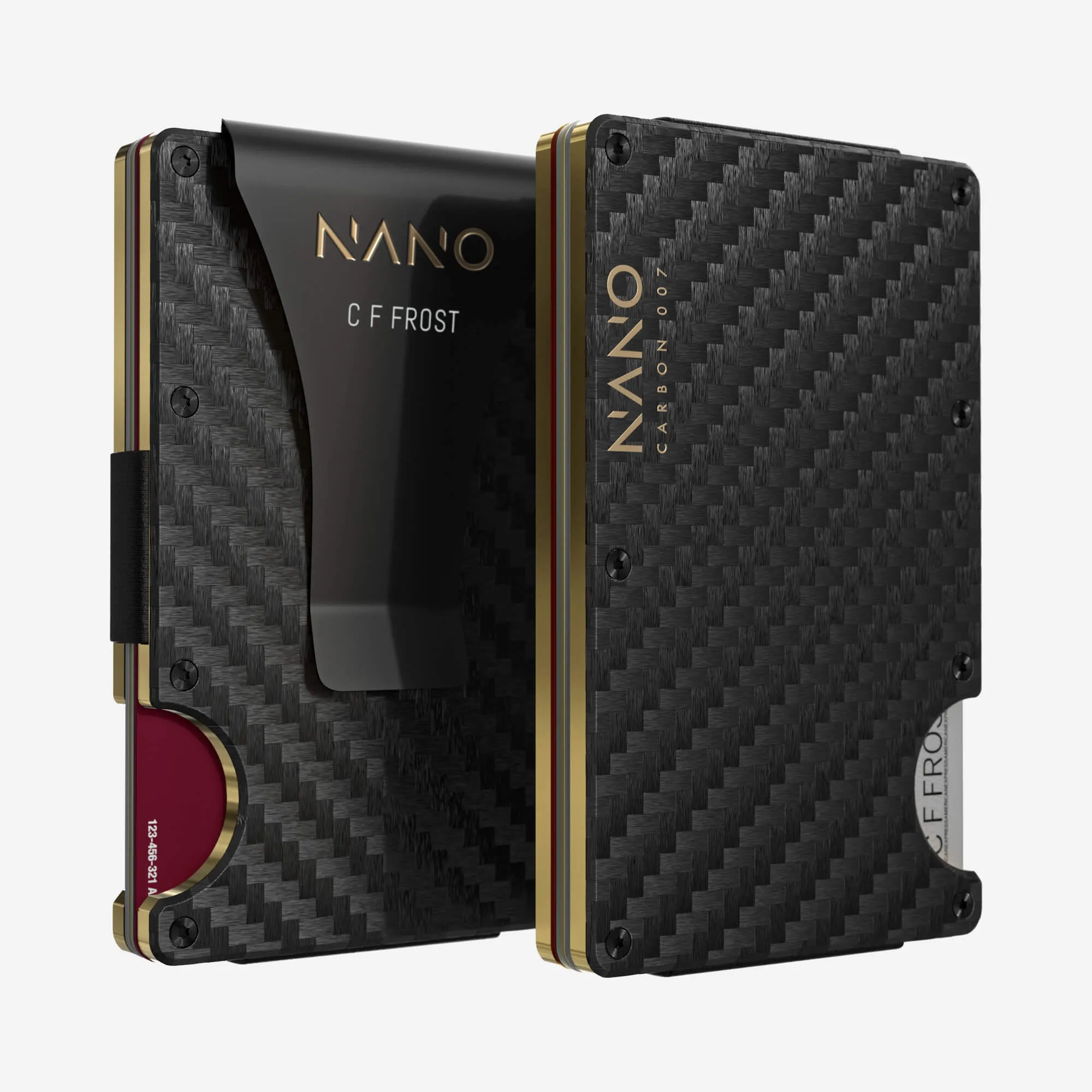 Special Surprise Sale 007 Personalised Money Clip Wallet (Stealth Black/Spectre Gold)