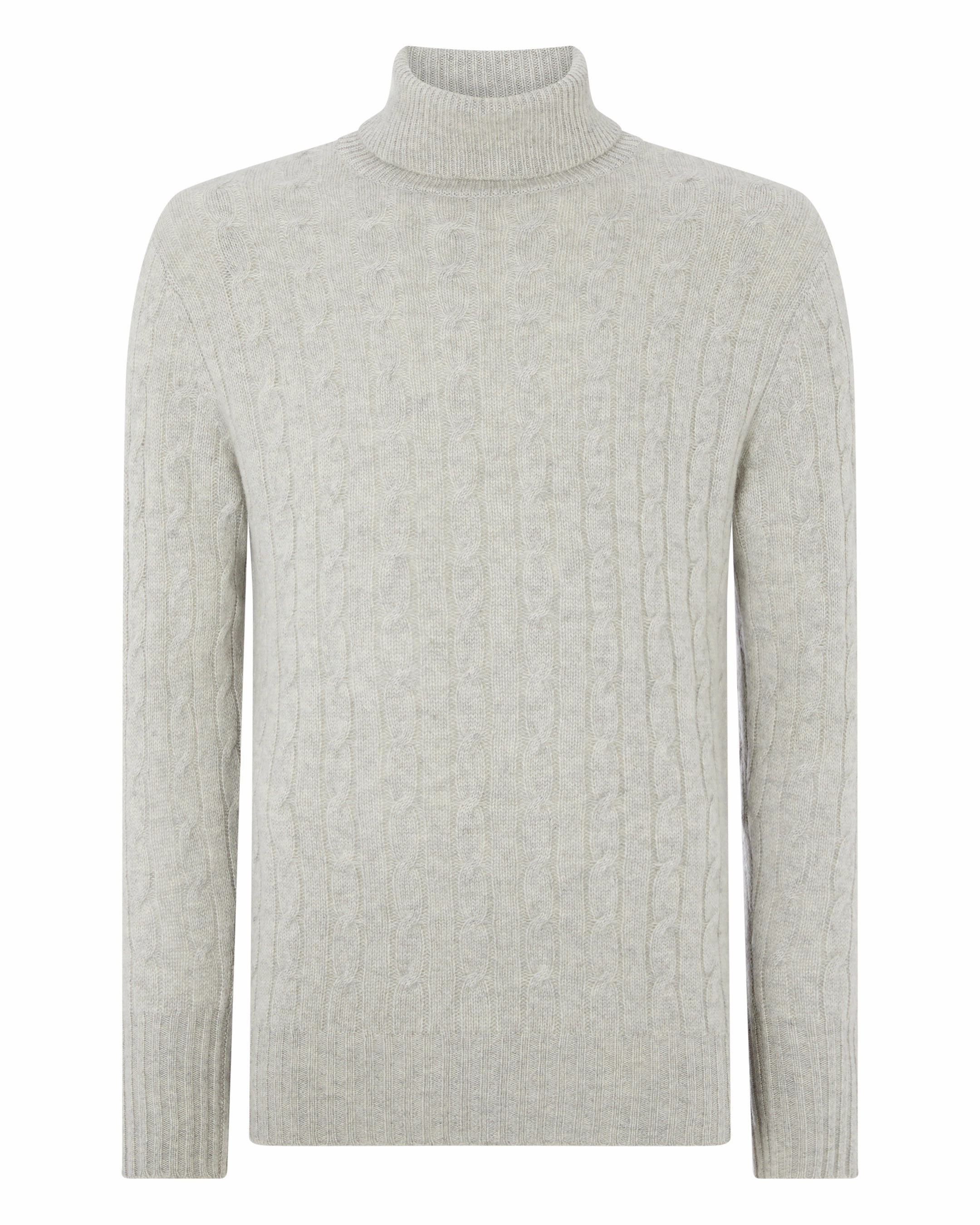 007 Cable Roll Neck Cashmere Jumper Fumo Grey Shop Todays Picks Mega Savings Now