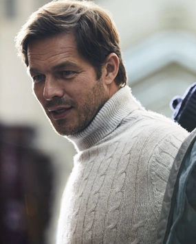 007 Cable Roll Neck Cashmere Jumper Fumo Grey Daily Deal Frenzy Exclusive Deal Inside