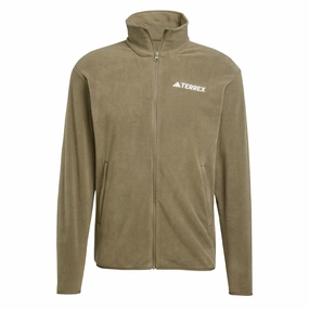 Adidas Terrex Essential Full Zip Fleece Olive Strata Big Price Drop Grab the Deal Now