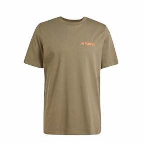 Clearance Sale Limited Stock Deals Adidas Terrex Graphic T-Shirt Olive Strata