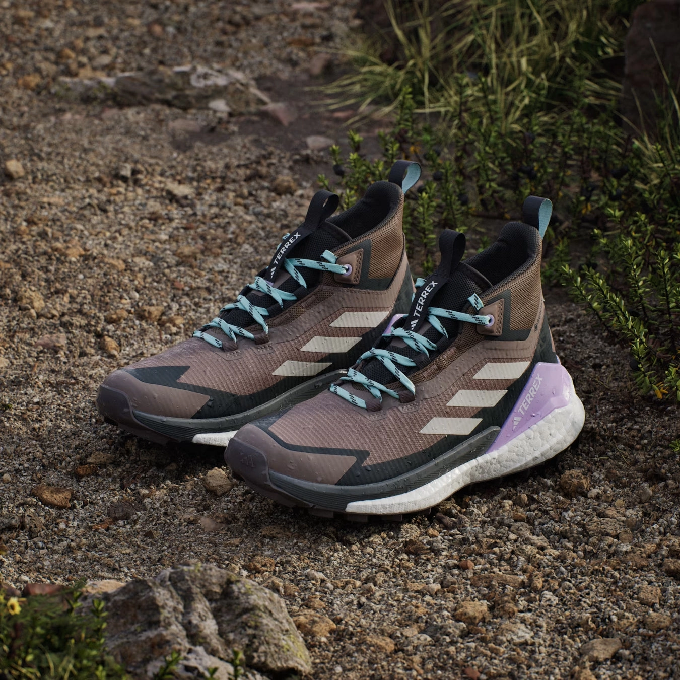 Adidas Terrex Womens Free Hiker 2.0 Gore-Tex Hiking Shoes Trace Brown / Beige / Carbon MustHave Steals Instant Savings Inside