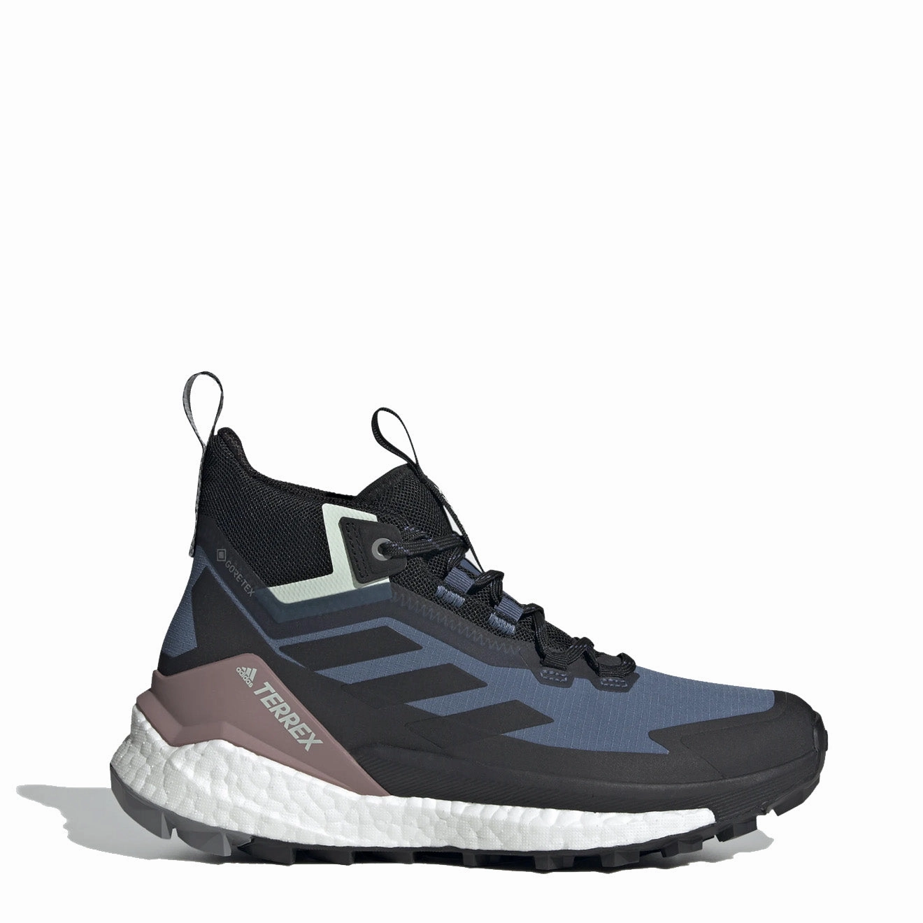 Adidas Terrex Womens Free Hiker 2 Gore-Tex Hiking Shoes Wonder Steel / Core Black / Linen Green EndofWeek Deals Todays Hot Savings