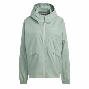Trendy Picks Today Flash Deal Today Adidas Terrex Womens Xploric Waterproof Jacket Silver Green
