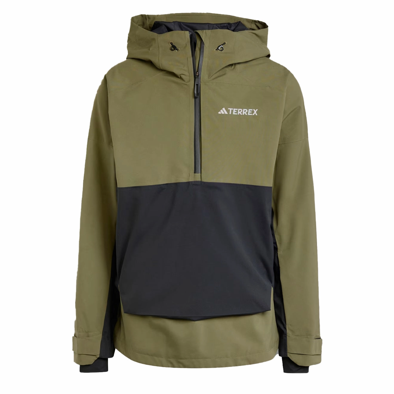 Shop Save Big Adidas Terrex Xperior 2L Lined Rain.Rdy Anorak Olive Strata / Black