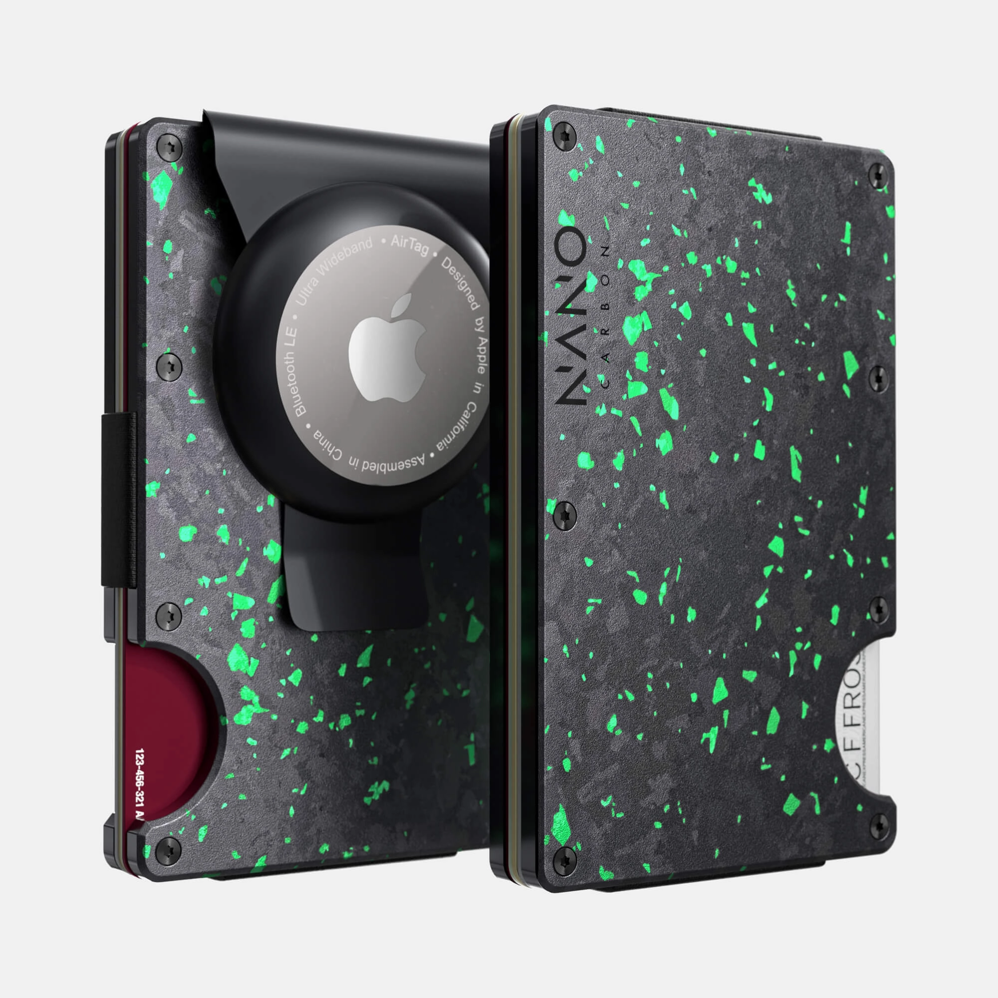 Flash Deal Alert Weekend Sale Special Airtag Money Clip Wallet (Nero/Verde)