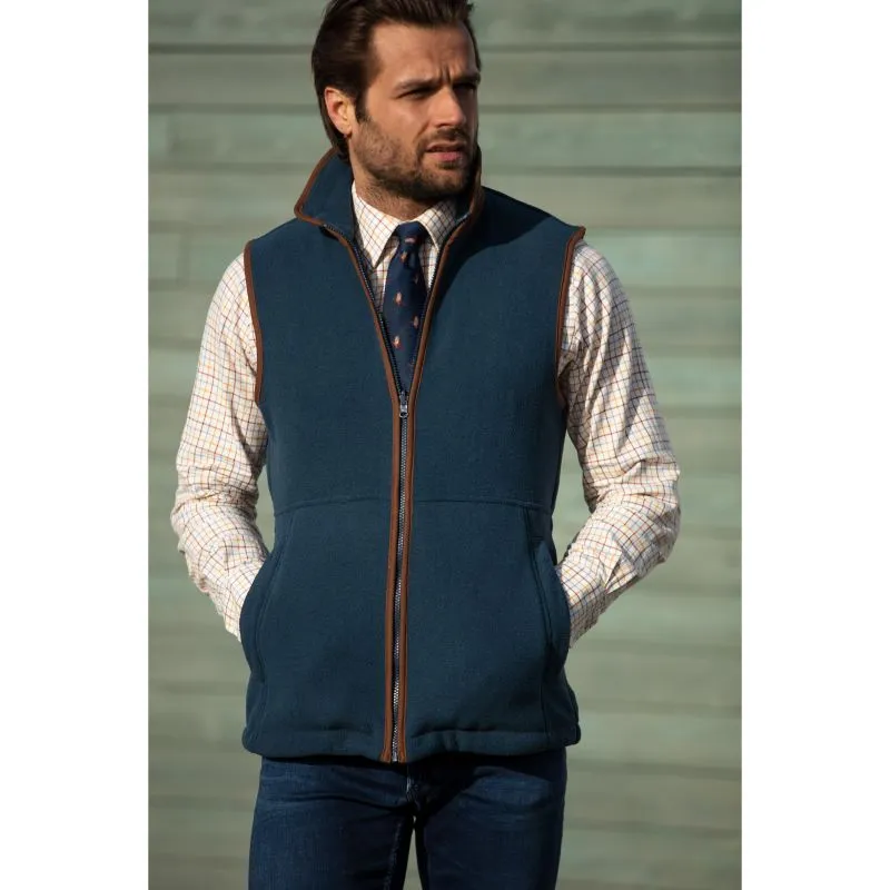 Special Offer Inside Alan Paine Aylsham Mens Fleece Waistcoat - Blue Steel