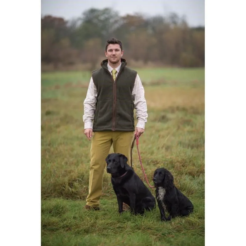 Alan Paine Aylsham Mens Fleece Waistcoat - Green Hot Pick Sale