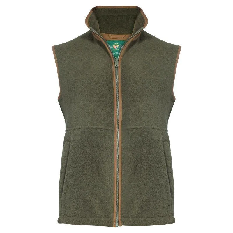 Alan Paine Aylsham Mens Fleece Waistcoat - Green Online Exclusive Steal