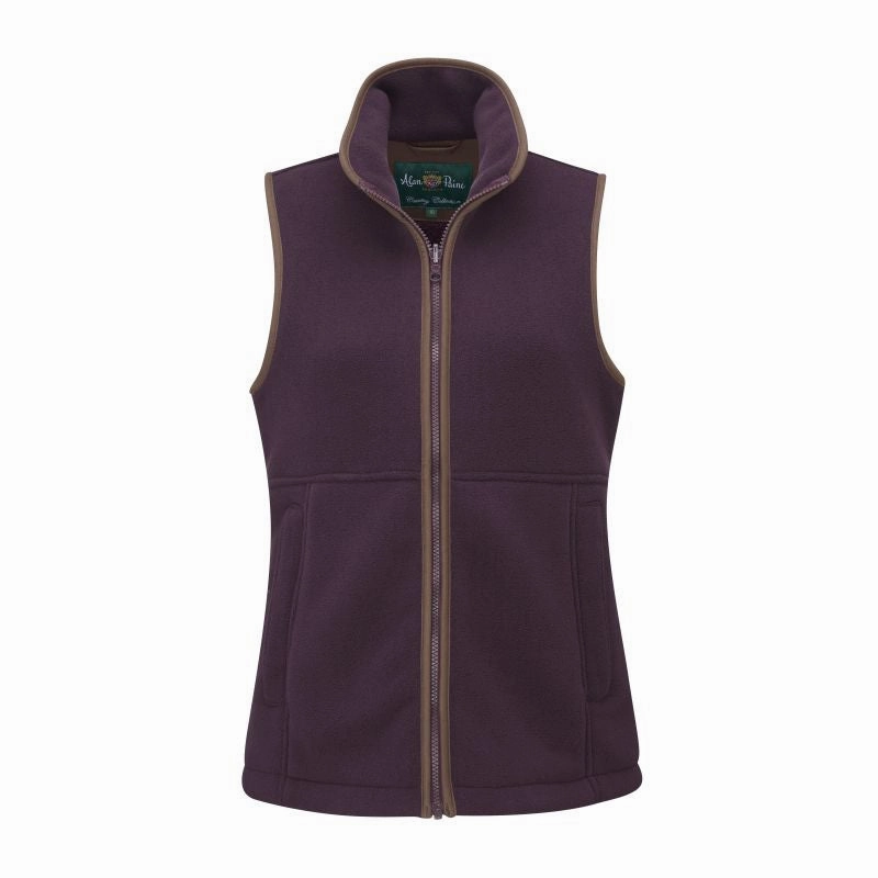 Instant Deal Today Special Price Offer Alan Paine Aylsham Ladies Fleece Waistcoat - Merlot