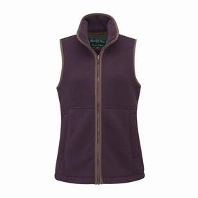 Shop Todays Picks Alan Paine Aylsham Ladies Fleece Waistcoat - Merlot