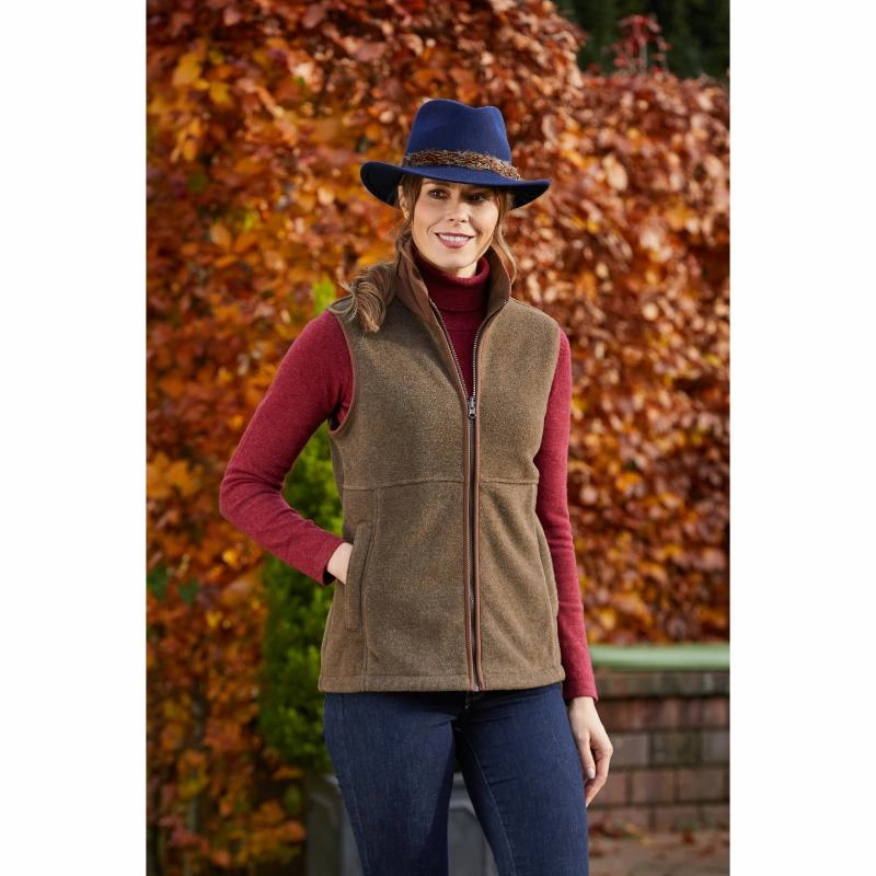 Alan Paine Aylsham Ladies Fleece Waistcoat - Pecan Trendy Picks Today