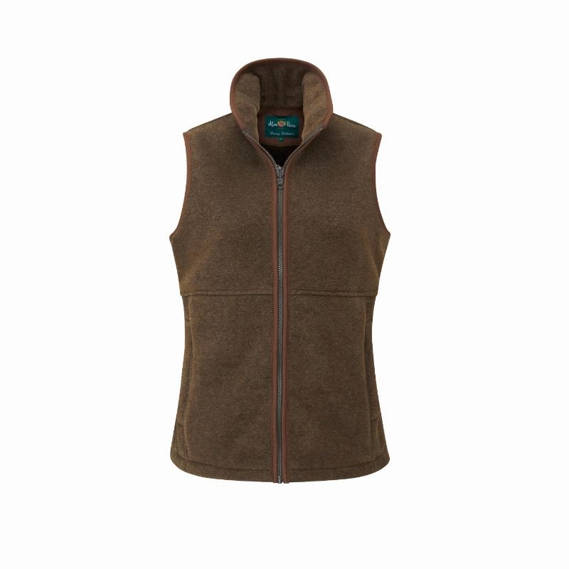 Alan Paine Aylsham Ladies Fleece Waistcoat - Pecan Special Offer Inside