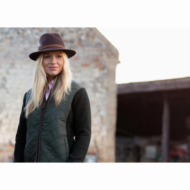 Save Big Online Alan Paine Highshore Ladies Quilted Jacket - Dark Olive