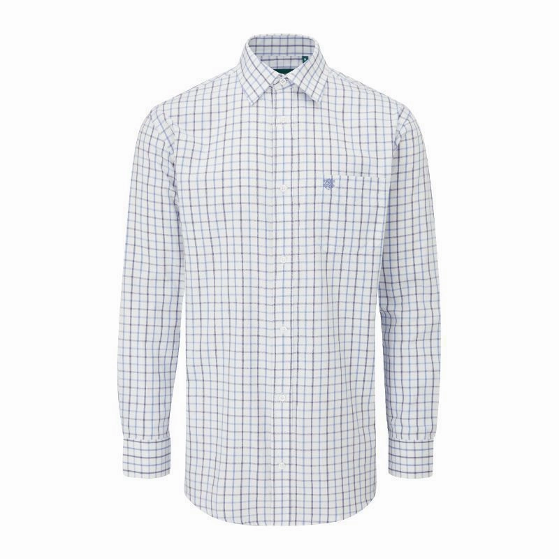 Shop Grab Offer Limited Time Hot Deal Alan Paine Ilkey Shooting Fit Mens Shirt - Blue