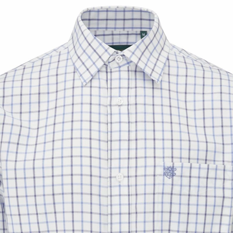 Shop the Savings Now Best Seller Deal Alan Paine Ilkey Shooting Fit Mens Shirt - Blue