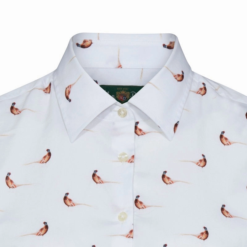 Hot Offer Frenzy Special Surprise Sale Alan Paine Lawen Ladies Shirt - Pheasant Print