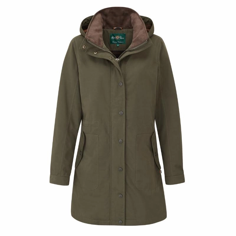 Hot Offer Inside Instant Savings Inside Alan Paine Milwood Waterproof Ladies Jacket - Olive