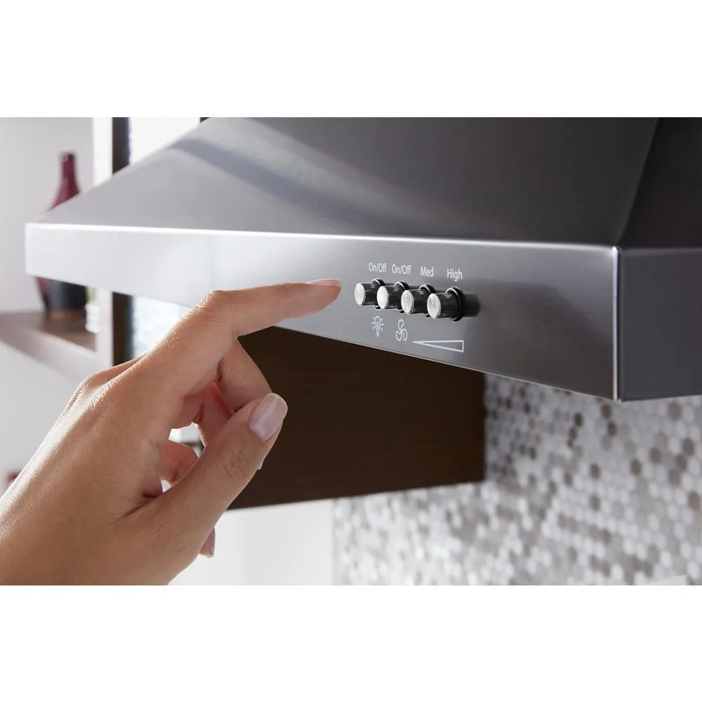 Amana WVW53UC6HV 36" Contemporary Black Stainless Wall Mount Range Hood