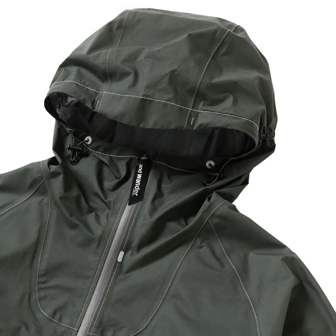 And Wander 3L Ul Rain Jacket Green Limited Stock Hot Deal Hot Pick Sale