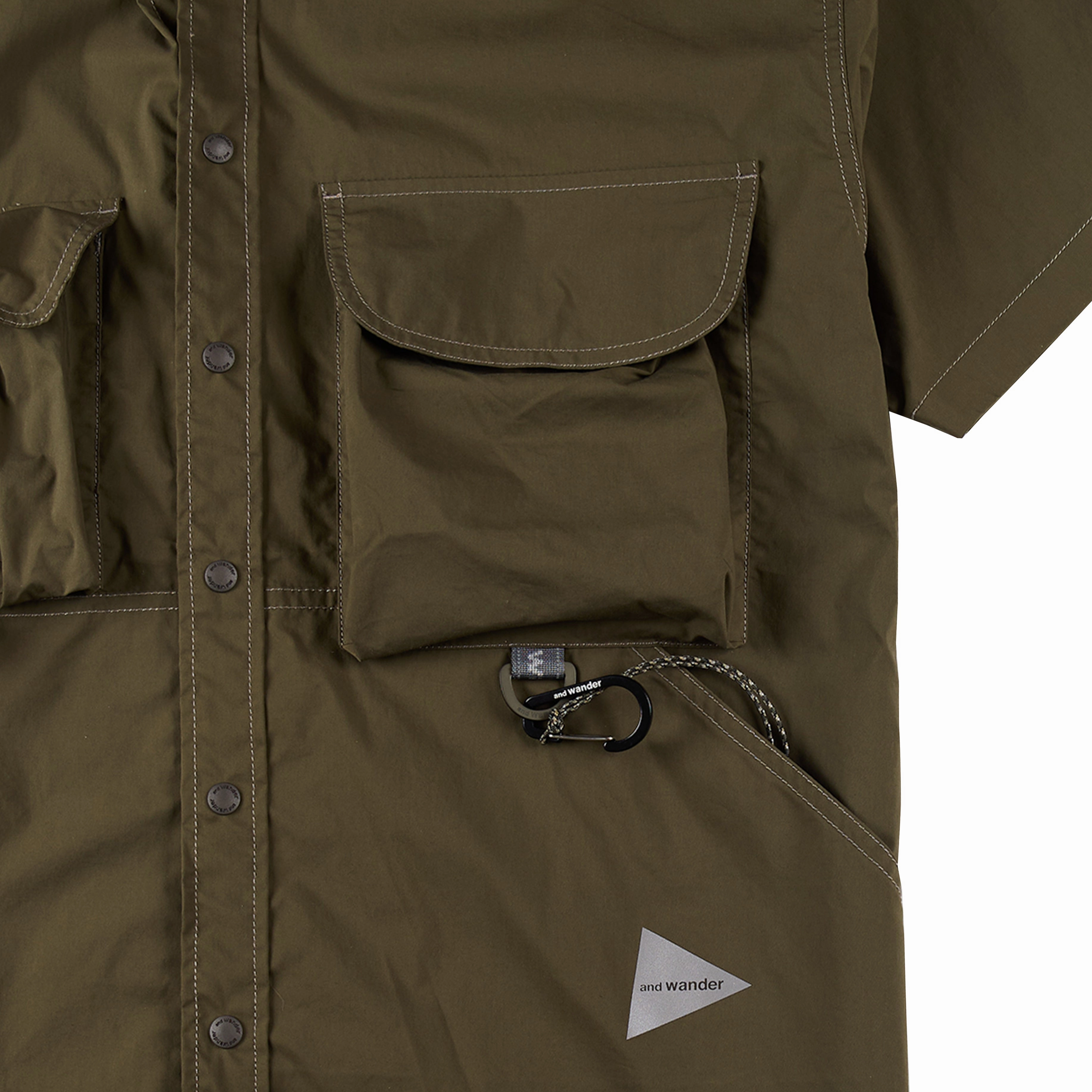 And Wander Multi Pocket S/S Shirt Khaki Todays Mega Savings Limited Stock Alert