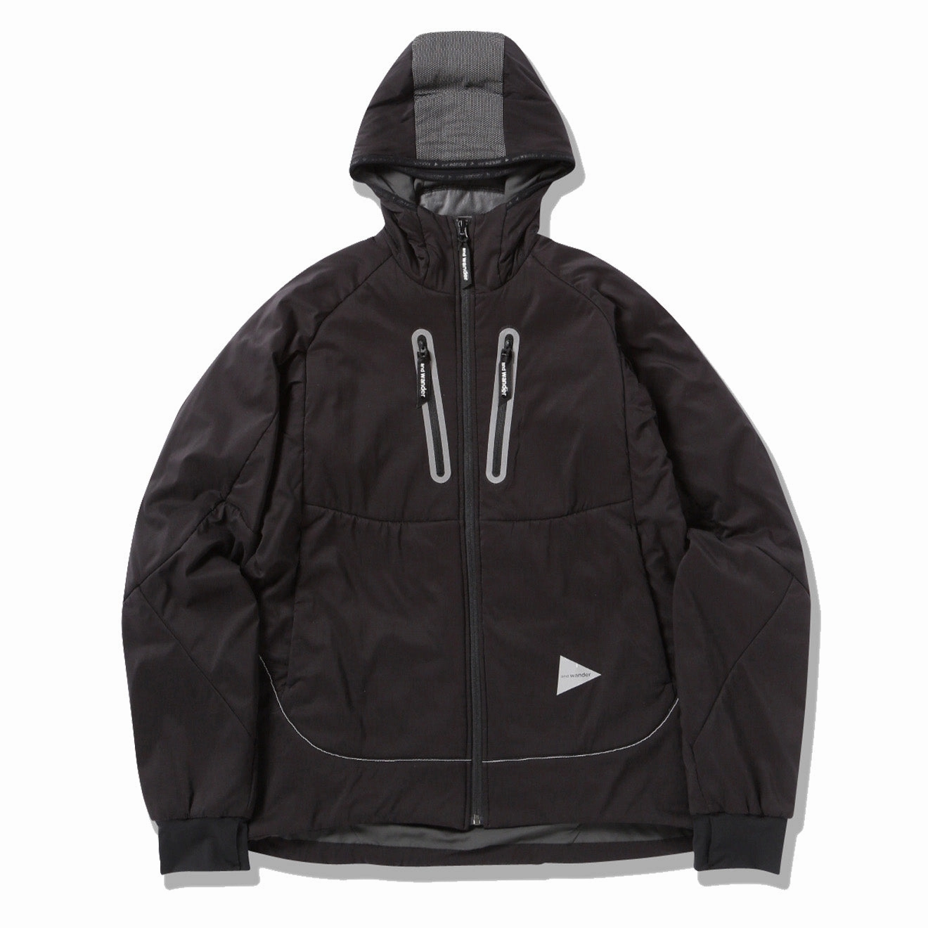 And Wander Womens Alpha Air Hoodie Jacket Black Special Deal Frenzy