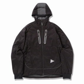 And Wander Womens Alpha Air Hoodie Jacket Black Special Deal Frenzy