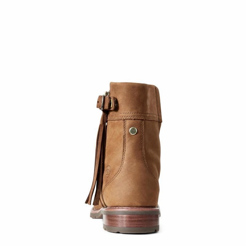 Flash Offer Today Special Deals Online Ariat Abbey Waterproof Ladies Tassel Ankle Boot - Chestnut