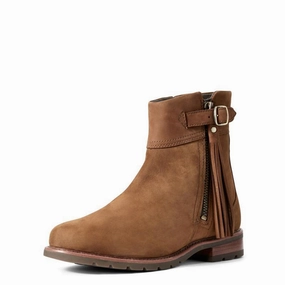 Ariat Abbey Waterproof Ladies Tassel Ankle Boot - Chestnut Shop Grab Now Shop Smart Save