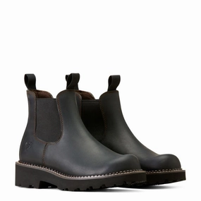 Ariat Fatbaby Twin Gore Ladies Chelsea Boot - Black Deertan Mega Sale Now