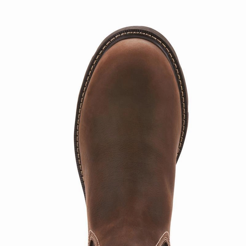 Biggest Savings Now Ariat Groundbreaker H2O Waterproof Mens Steel Toe Chelsea Boot - Dark Brown