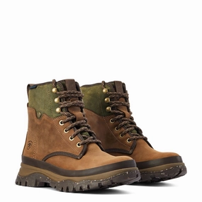 Trending Now Offer Big Clearance Event Ariat Moresby Waterproof Ladies Boot - Oily Distressed Brown/Olive
