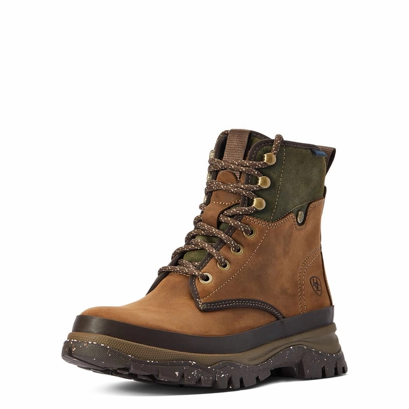 Clearance Sale Now Hot Pick Online Ariat Moresby Waterproof Ladies Boot - Oily Distressed Brown/Olive