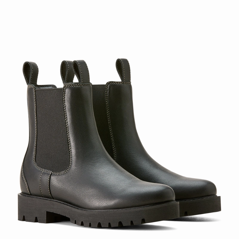 Exclusive Savings Event Ariat Wexford Lug Mid Waterproof Ladies Boot - Jet Black