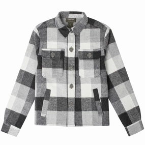 Ariat Womens Ashford Shirt Jacket Heather Grey Plaid Big Clearance Event