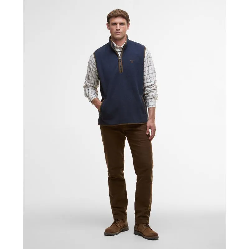 Save Today Event Dont Miss These Savings Barbour Harwood Mens 1/4 Zip Fleece Gilet - Navy