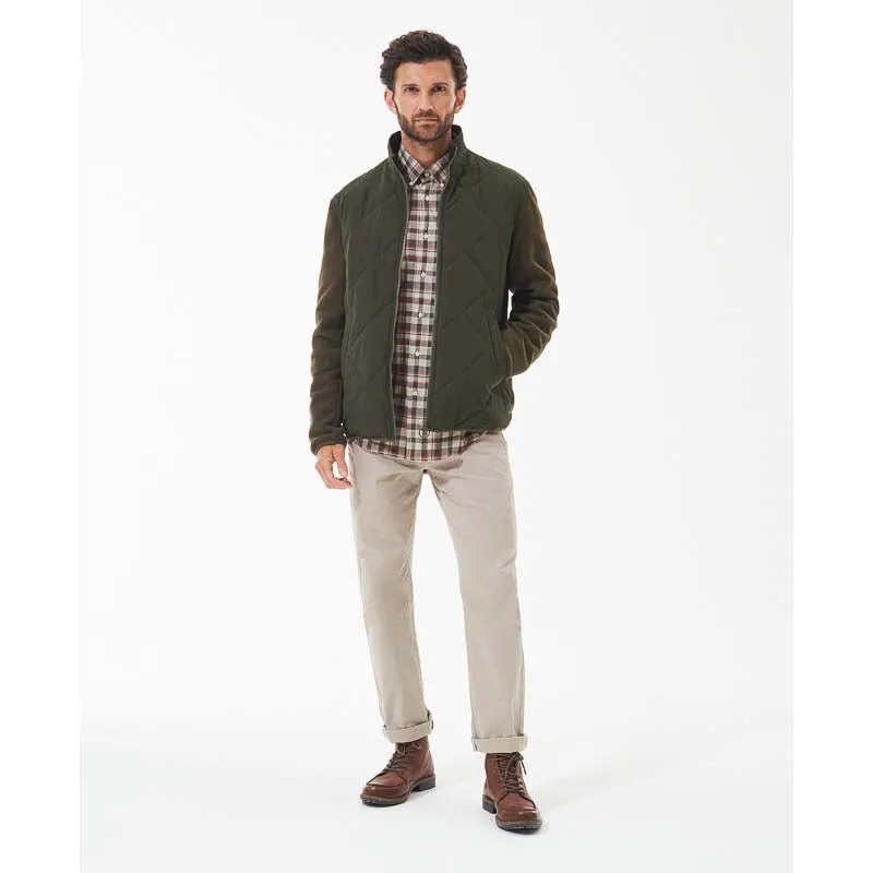 Barbour Hybrid Mens Fleece Jacket - Olive Hot Picks Today Grab Todays Deal