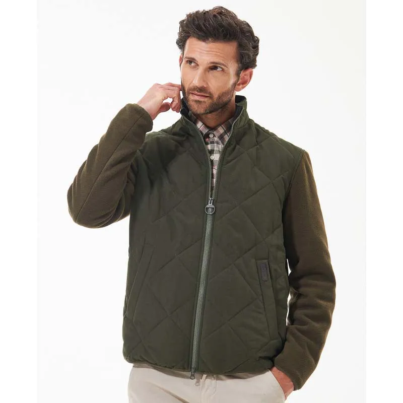 Dont Wait Save Barbour Hybrid Mens Fleece Jacket - Olive