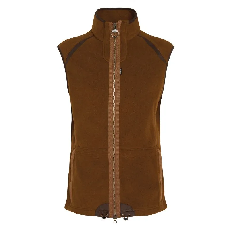 Barbour Langdale Mens Fleece Gilet - Rust Brown Hot Pick of the Day Last Chance Steal
