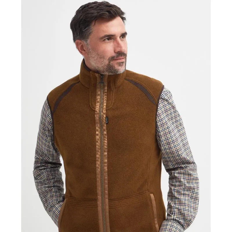 Perfect Gift Sale Barbour Langdale Mens Fleece Gilet - Rust Brown