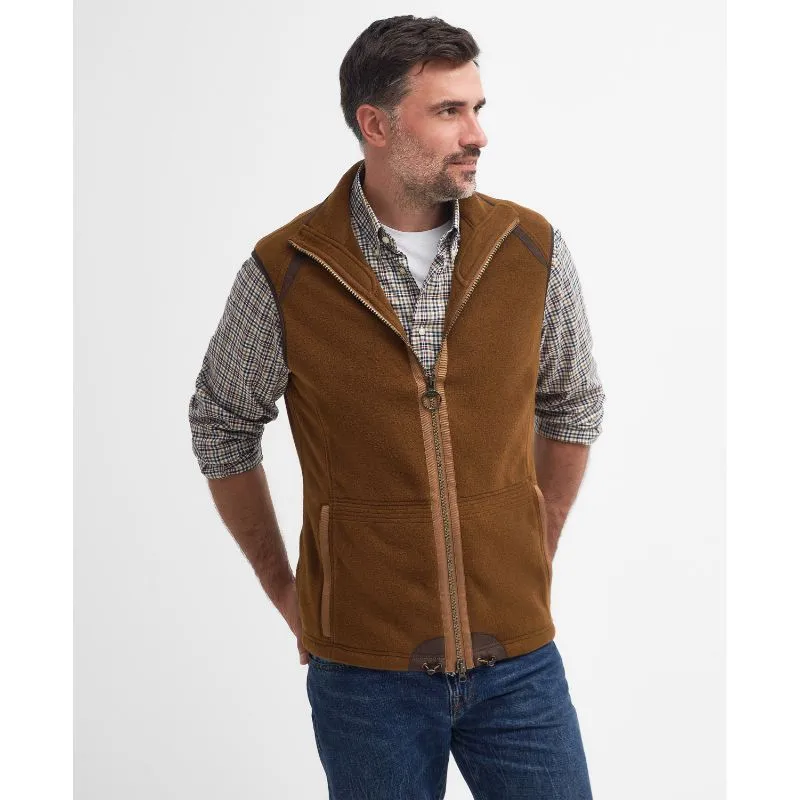 Barbour Langdale Mens Fleece Gilet - Rust Brown Special Savings Today Grab Your Hot Pick
