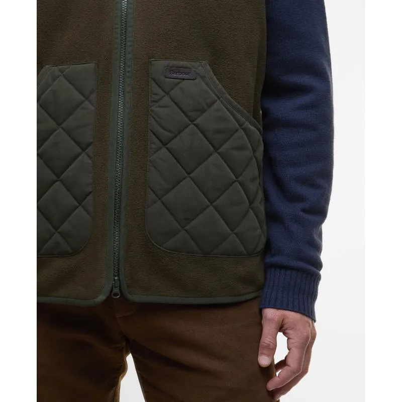 Barbour Lowich Mens Fleece Gilet - Olive Dont Wait Save EndofWeek Deals