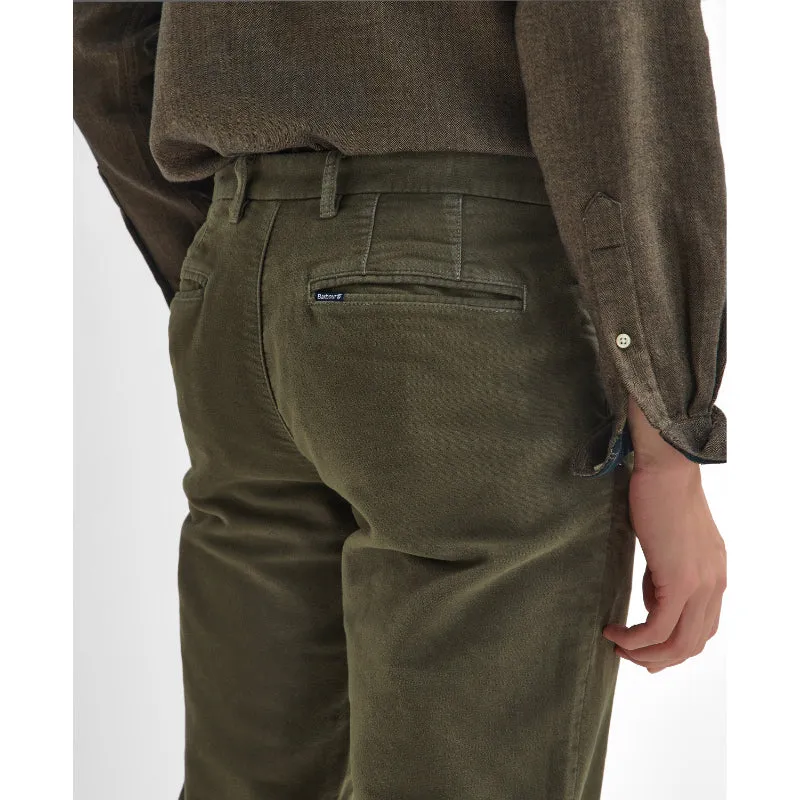 Save More Now Grab Your Savings Barbour Moleskin Tailored Fit Mens Trousers - Dark Olive