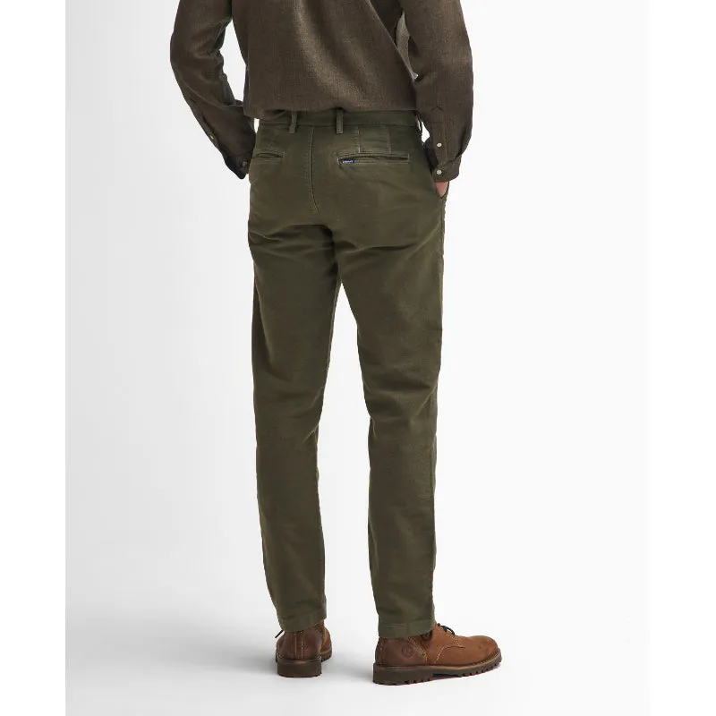 Today Only Discount Alert Best Deal Online Barbour Moleskin Tailored Fit Mens Trousers - Dark Olive