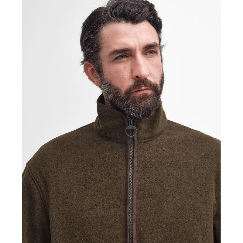 Flash Sale Now Price Slash Today Barbour Oakmoor Mens Fleece Jacket - Olive