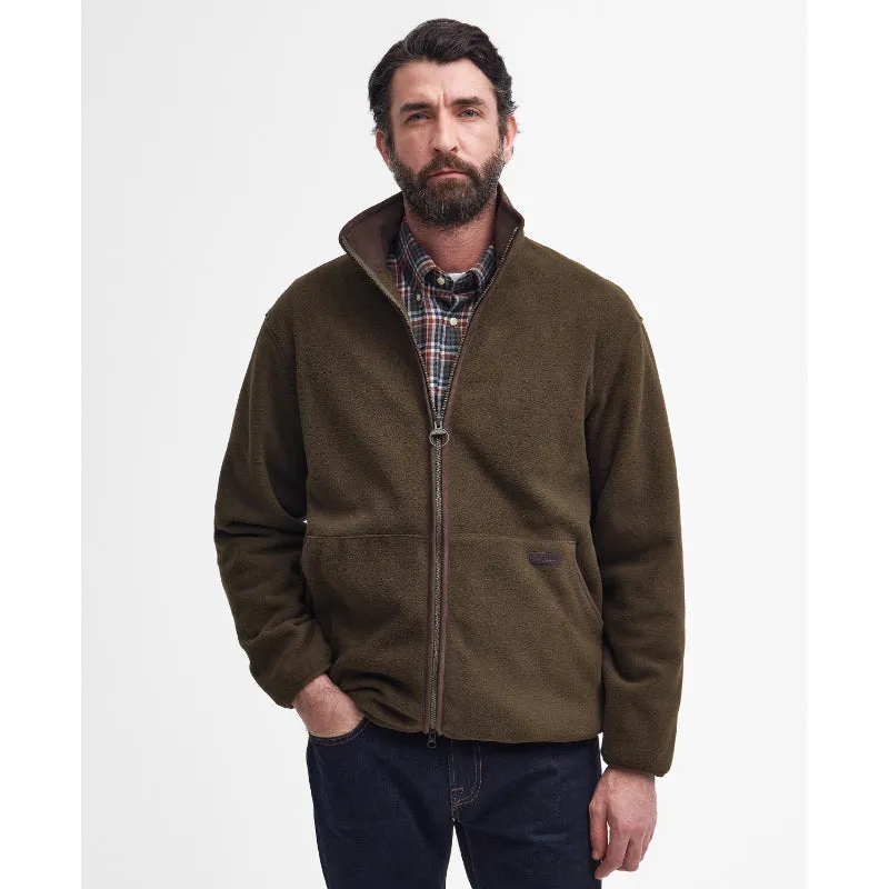 Barbour Oakmoor Mens Fleece Jacket - Olive Gift Sale Event Daily Deal Frenzy